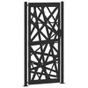 vidaXL Garden Gate Black 39.4x78.7" Steel Light Design