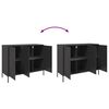 vidaXL Sideboard Black Cold-rolled steel Standard Adjustable Feet