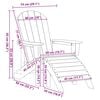 vidaXL Adirondack Chair White 32.28 x 29.13 x 36.22 in HDPE