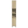 vidaXL Bathroom Cabinet Sonoma Oak Engineered wood and iron Slim