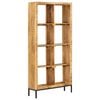 vidaXL Bookshelf Natural Mango Wood Solid mango wood 31.5x9.8x68.9 in