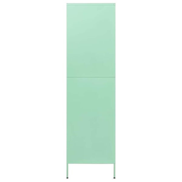vidaXL Wardrobe Mint Steel 35.4 x 19.7 x 70.9 in Modern Mint Wardrobe