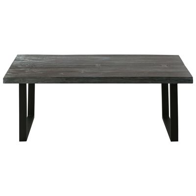 vidaXL Coffee Table Solid Mindi Wood 40.2"x22"x16.1" Gray