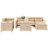 vidaXL Garden Sofa Set Natural wood Solid pine wood 7 Piece Set Modular