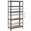 vidaXL 5-Layer Storage Shelf Anthracite Steel&Engineered Wood