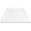 vidaXL Rectangular ABS Shower Base Tray White 27.6"x39.4"