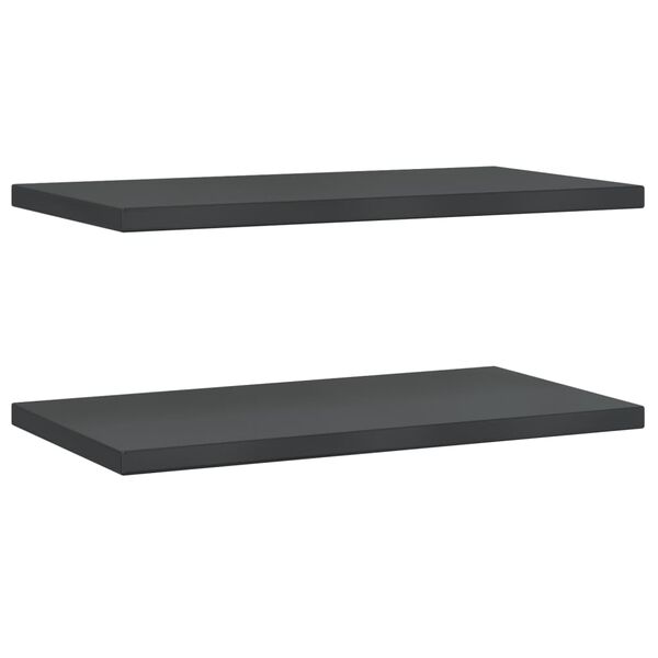 vidaXL Wall Shelf Black Stainless Steel 29.5 x 15.7 x 1.2 in