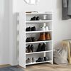 vidaXL Shoe Rack White Engineered Wood Slim Shoe Rack Rectangular