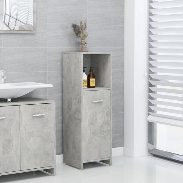 vidaXL Bathroom Cabinet Concrete Grey Engineered Wood Medium