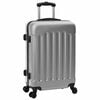 vidaXL Suitcase 3 pcs Silver 19.69 x 12.20 x 30.71 in ABS Plastic