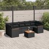 vidaXL Garden Sofa Set Black
