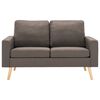 vidaXL Sofa Taupe Fabric (100% polyester), solid pine wood, rubberwood