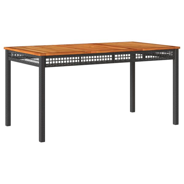 vidaXL Garden Table Black and Brown