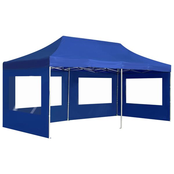 vidaXL Party Tent Blue Aluminum alloy, Oxford fabric with PVC coating
