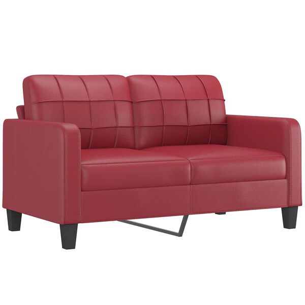 vidaXL 2-seater Sofa Wine Red Faux leather 2-seater Stylish Design