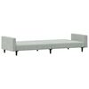 vidaXL Sofa Bed Light Grey Velvet (100% polyester), wood, plastic