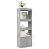 vidaXL Highboard Concrete grey Engineered wood Tall Highboard
