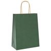 vidaXL Paper Bags 50 pcs with Handles Green 21x11x28 cm