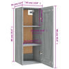 vidaXL Hanging Cabinet Grey Sonoma Engineered wood Medium
