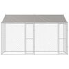 vidaXL Dog Cage Silver 400 x 200 x 256 cm Galvanised Steel