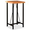 vidaXL Bar Table Multicolor Solid acacia wood, steel 23.6x23.6x42.1 in