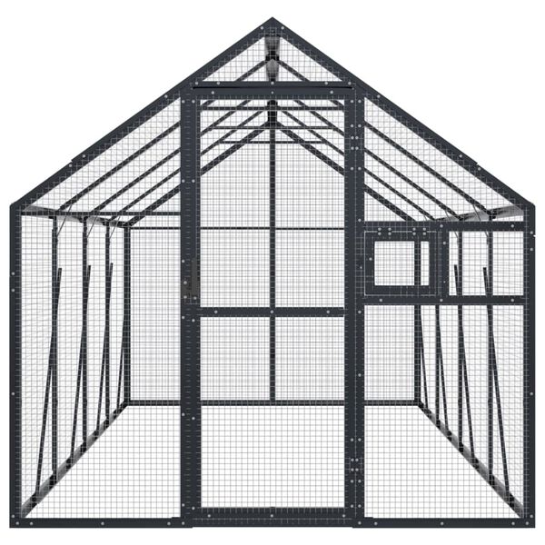 vidaXL Aviary Anthracite Aluminum 70.5 x 157.5 x 72.8 in Durable
