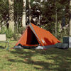 vidaXL Camping Tent 2-Person Gray and Orange Waterproof