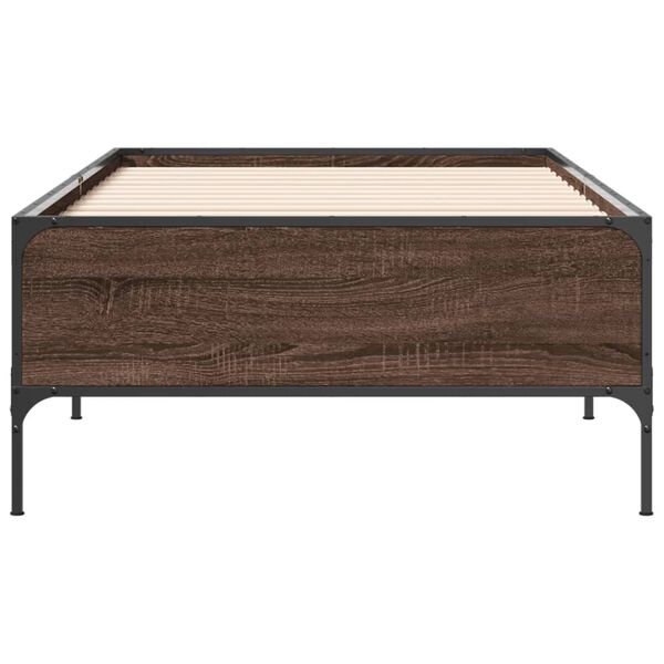 vidaXL Bed Frame Brown Oak Engineered Wood Single Durable Bed Frame