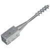 vidaXL Ground Spikes 2 pcs Silver 3.9x3.9x22.4" Galvanised Steel