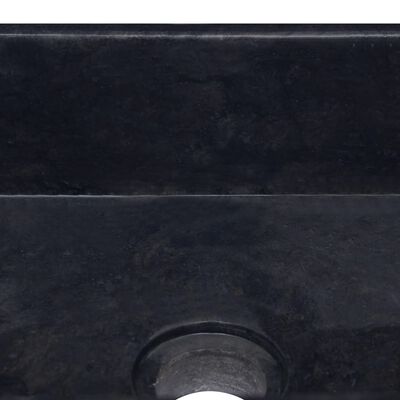 vidaXL Sink Black 11.8"x11.8"x5.1" Marble