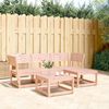 vidaXL Garden Lounge Set Natural Wood Solid Douglas wood 4 Piece Set