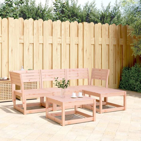 vidaXL Garden Lounge Set Natural Wood Solid Douglas wood 4 Piece Set