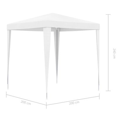 vidaXL Party Tent 6.6'x6.6' White