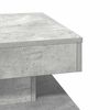 vidaXL Coffee Table Concrete Grey Engineered Wood Medium Rotatable