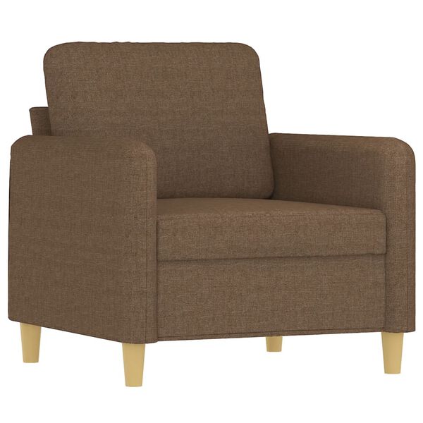 vidaXL Sofa Chair Brown Polyester, Metal, Textilene 23.6 in Seat Width