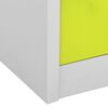 vidaXL Locker Cabinet Set of 2 Light Grey and Green Steel Medium