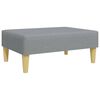 vidaXL Sofa Bed Light Gray Polyester, Wood, Plastic Medium Convertible