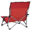 vidaXL Beach Chair Set of 2 Red Oxford fabric, steel Medium Folding