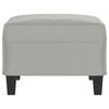 vidaXL Footstool Light grey 100% polyester microfiber fabric, plywood