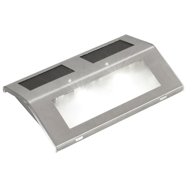 vidaXL Garden Light Silver Stainless Steel, PP Compact Solar