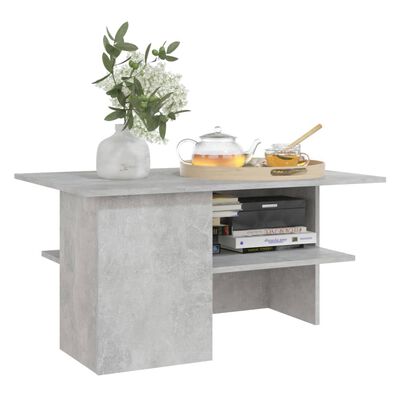 vidaXL Coffee Table Concrete Gray 35.4"x23.6"x18.3" Engineered Wood
