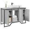 vidaXL Bathroom Sink Cabinet Grey Sonoma Engineered wood, metal Large