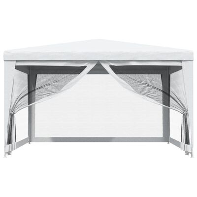 vidaXL Party Tent with 4 Mesh Sidewalls 13.1'x13.1' White