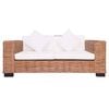 vidaXL Garden Sofa Natural Rattan