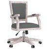 vidaXL Office Chair Dark Grey Fabric (100% Polyester), Solid Wood Medium