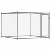 vidaXL Dog Cage Grey Galvanized Steel 6.6x6.6x4.9 ft Durable Dog Cage
