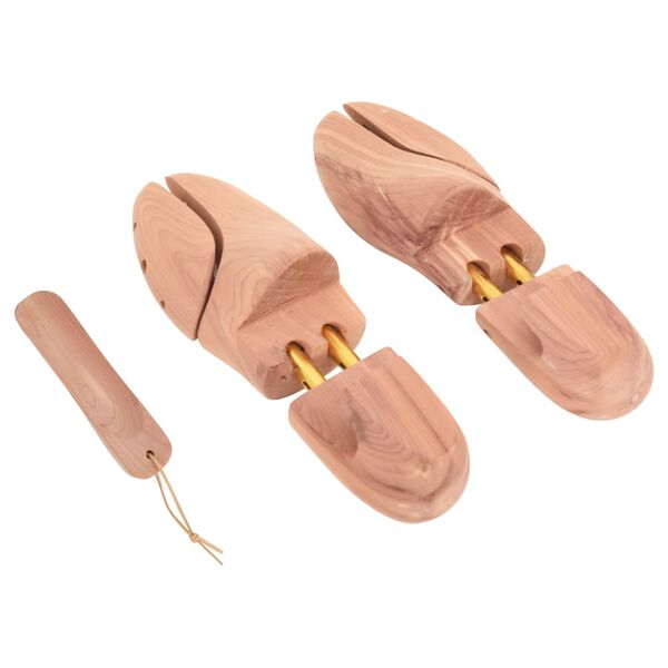 vidaXL Shoe Stretcher with Shoe Horn EU 42-43 Solid Wood Cedar