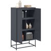 vidaXL Highboard Anthracite Steel 48.6 in Highboard Rectangular
