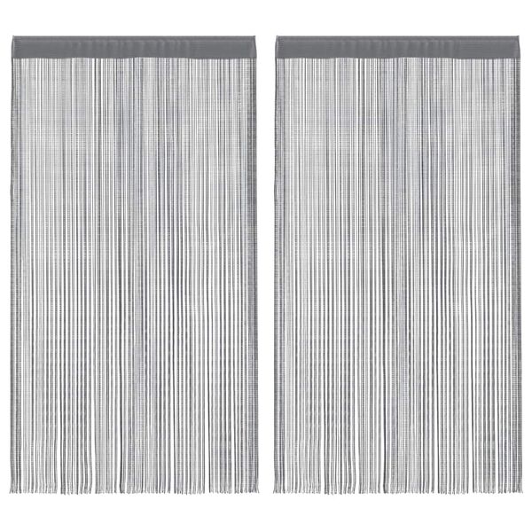 vidaXL String Curtains 2 pcs Anthracite 55.1x98.4"