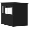 vidaXL Dog Crate Furniture Black Engineered wood, steel 21.7x31.5x26.8 in